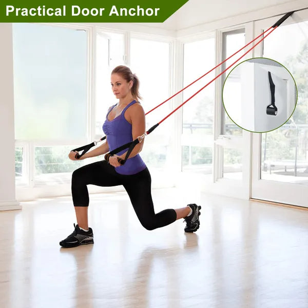 11Pcs Resistance Bands Set Fitness Workout Tubes Exercise Tube Bands